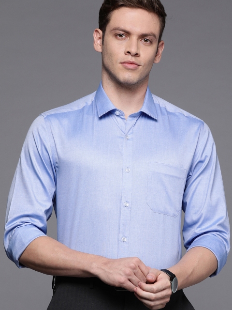 

Louis Philippe Men Blue Slim Fit Solid Formal Shirt