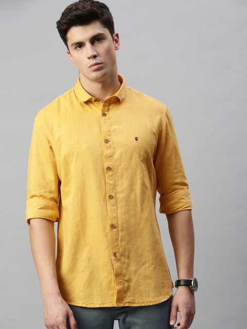 

Louis Philippe Sport Men Mustard Yellow Slim Fit Solid Casual Shirt