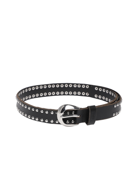 

Levis Women Black Embellished Leather Belt