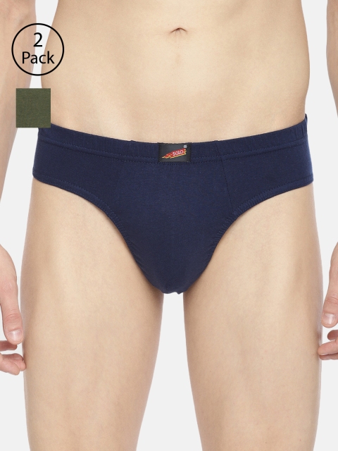 

SOLO Men Pack Of 2 Briefs, Navy blue