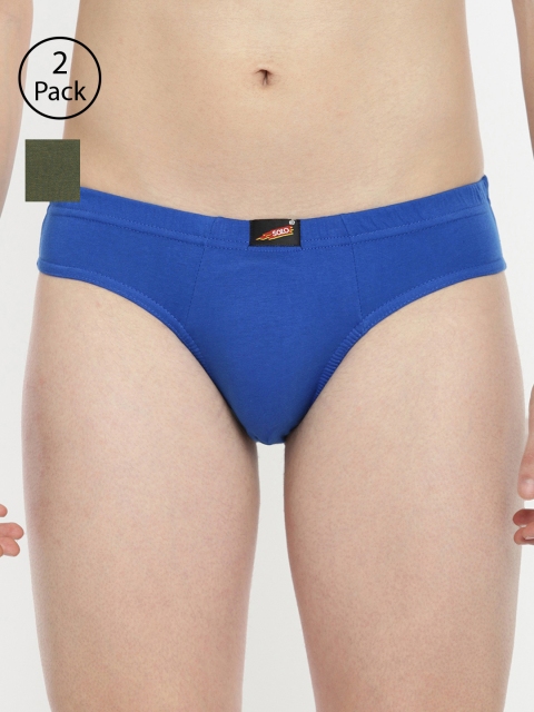 

SOLO Men Pack Of 2 Briefs, Blue