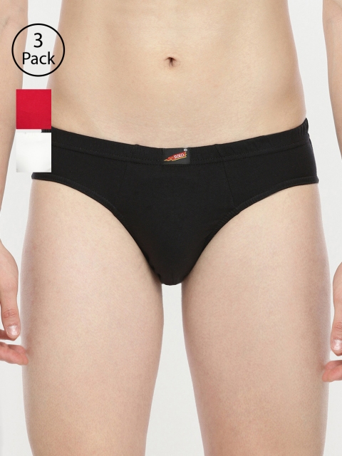 

SOLO Men Pack Of 3 Briefs, Black
