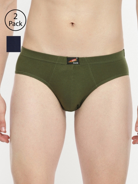 

SOLO Men Pack Of 2 Briefs, Olive