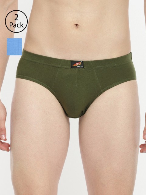 

SOLO Men Pack Of 2 Briefs, Olive
