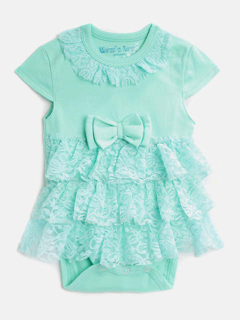 

Moms Love Girls Sea Green Lace Bodysuit