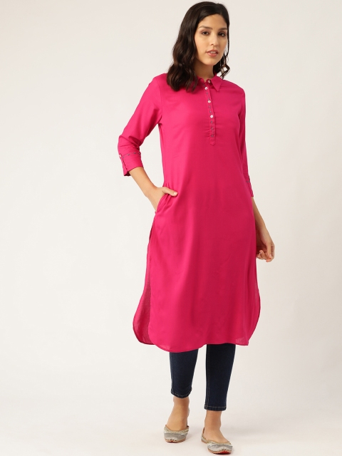 

Sangria Women Pink Solid Pathani Kurta