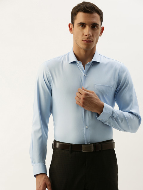 

Peter England Men Blue Slim Fit Solid Formal Shirt