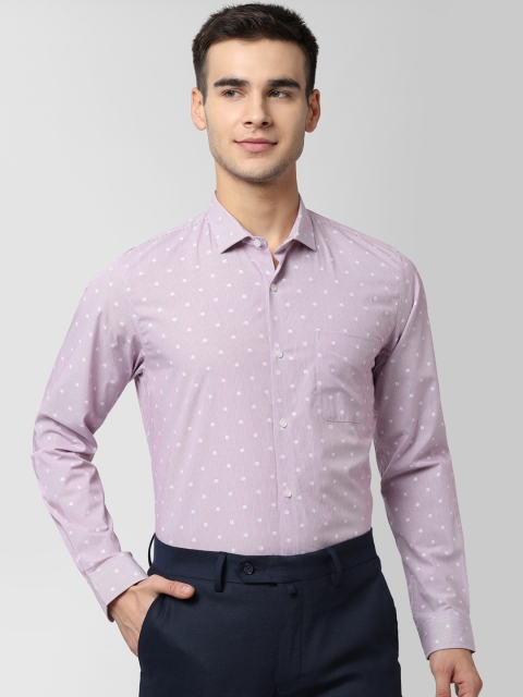 

Peter England Men Pink & White Slim Fit Striped Formal Shirt