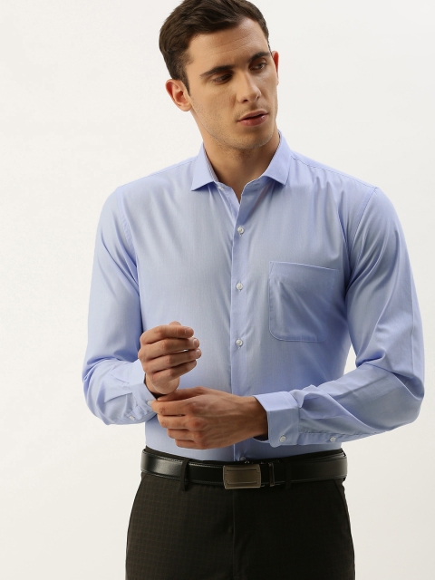 

Peter England Men Blue Slim Fit Solid Formal Shirt