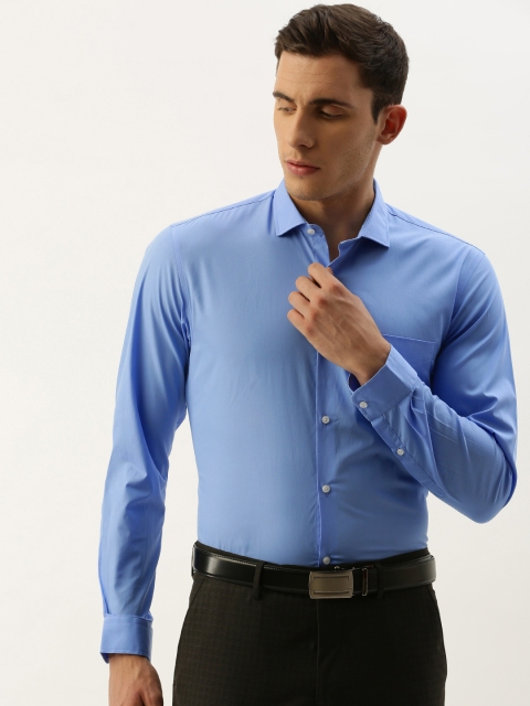 

Peter England Men Blue Nuvo Fit Solid Formal Shirt