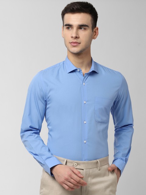 

Peter England Men Blue Slim Fit Solid Formal Shirt
