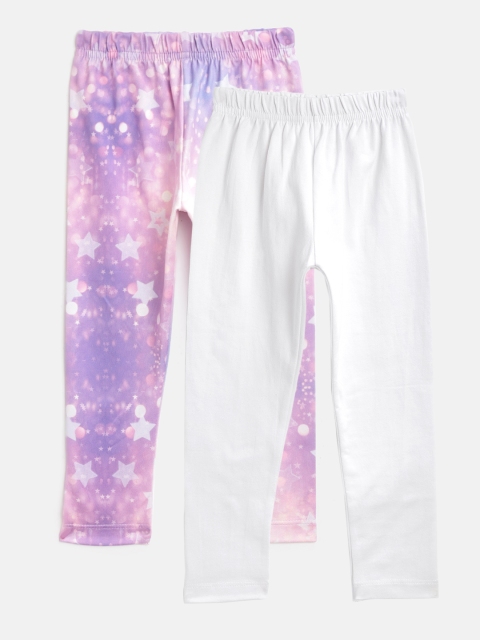 

Eteenz Girls Pack of 2 Assorted Ankle-Length Leggings