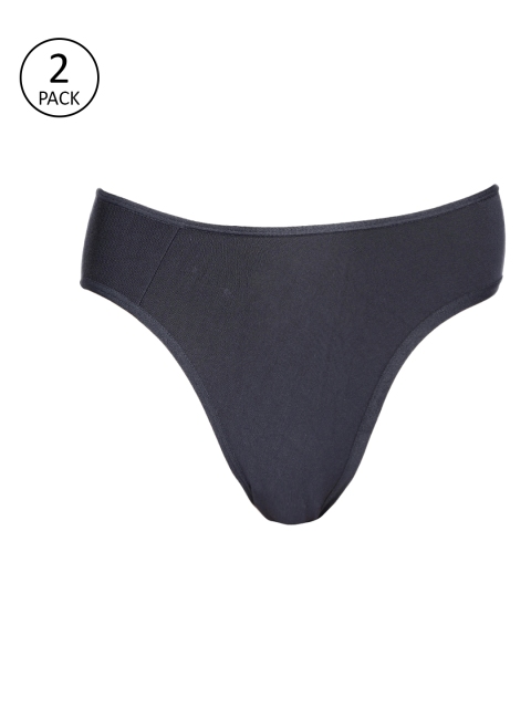 

Jockey Women Pack Of 2 Navy Blue Solid Hipster Briefs