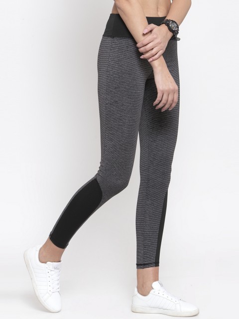 

Boston Club Women Charcoal Grey Colourblocked Skinny-Fit Tights