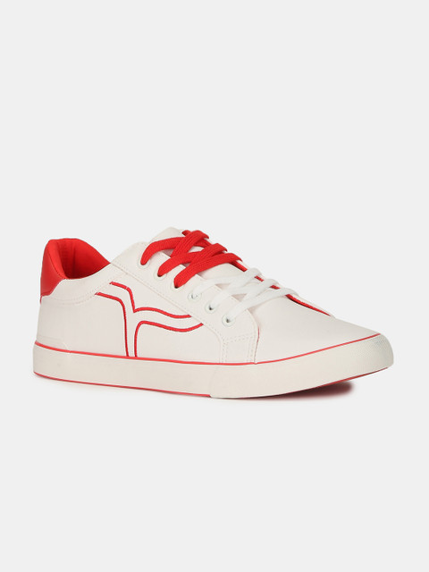 

Flying Machine Men White Solid Sneakers