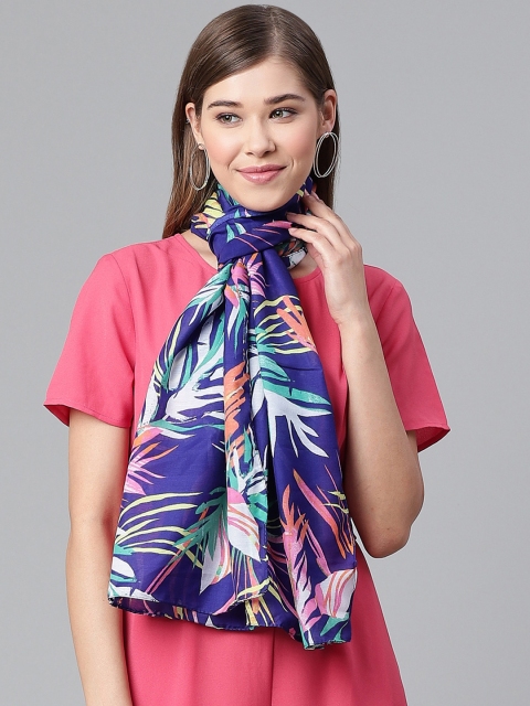

WEAVERS VILLA Women Blue & Green Printed Stole