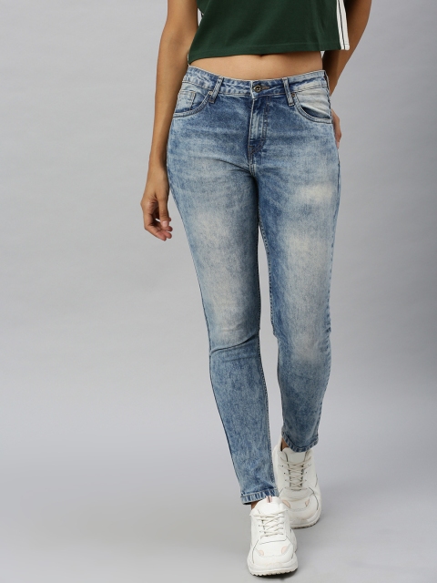 

Roadster Women Blue Skinny Fit Mid-Rise Clean Look Stretchable Jeans