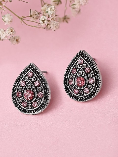 

Rubans Silver-Plated Oxidised Handcrafted Classic Studs