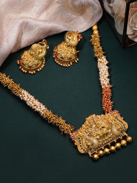 

Rubans Gold-Plated Handcrafted Traditional Temple Jewellery Set