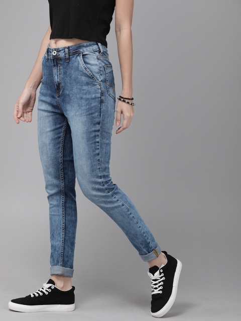 

Roadster Women Blue Super Skinny Fit High-Rise Clean Look Stretchable Jeans