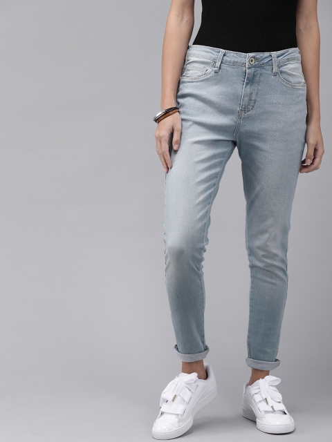 

Roadster Women Blue Super Skinny Fit Mid-Rise Clean Look Stretchable Jeans