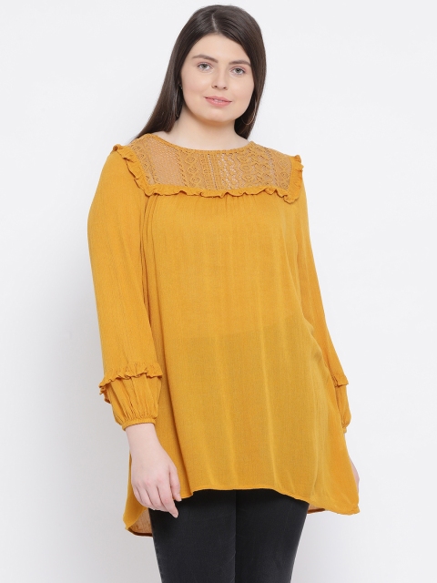 

Oxolloxo Women YellowPlus Size Women Top, Yellow