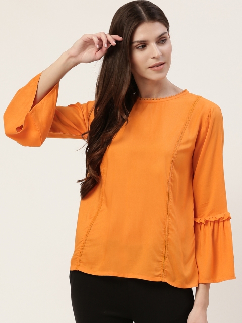 

HERE&NOW Women Yellow Solid Top