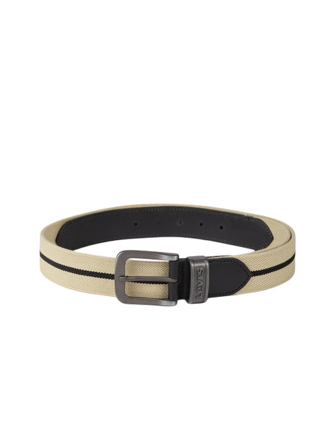 

Levis Men Beige & Black Woven Design Belt