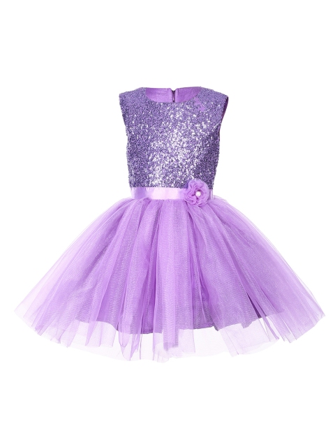 

Samsara Couture Girls Lavender Embellished Fit and Flare Dress