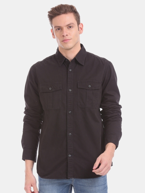 

GAP Men Black Standard Regular Fit Solid Casual Shacket