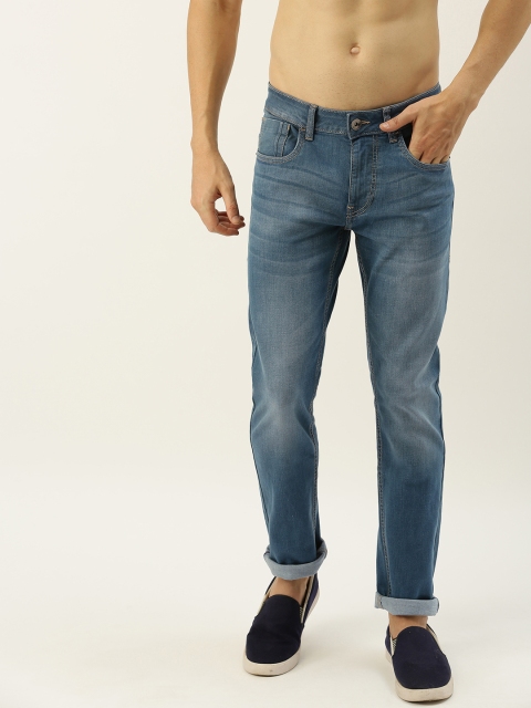 

Flying Machine Men Blue Micheal Slim Tapered Fit Mid-Rise Clean Look Stretchable Jeans