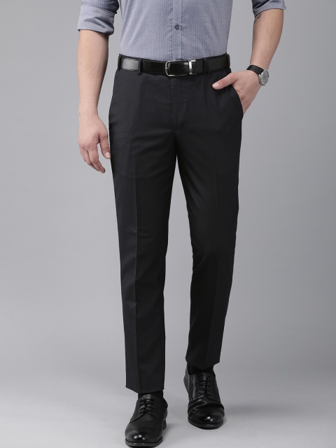 

Park Avenue Men Navy Blue Neo Regular Fit Solid Formal Trousers
