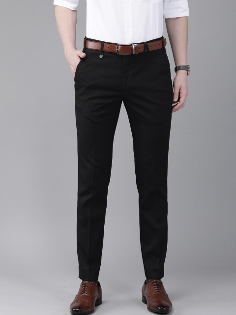 

Park Avenue Men Black Neo Regular Fit Solid Formal Trousers