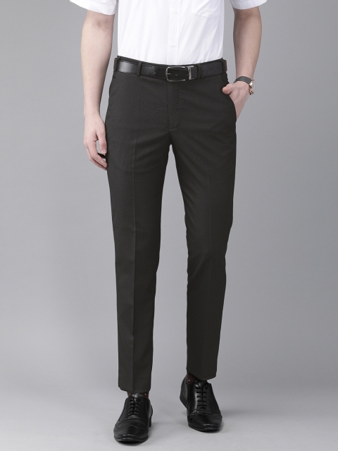 

Park Avenue Men Black Neo Fit Solid Regular Trousers