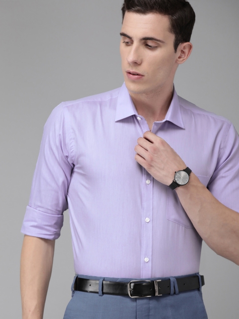 

Park Avenue Men Purple Slim Fit Self Design Formal Shirt