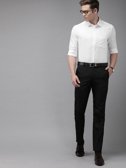 

Park Avenue Men White Regular Fit Self Design Formal Shirt