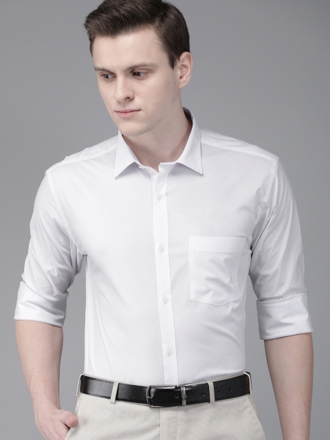 

Park Avenue Men White Slim Fit Solid Formal Shirt