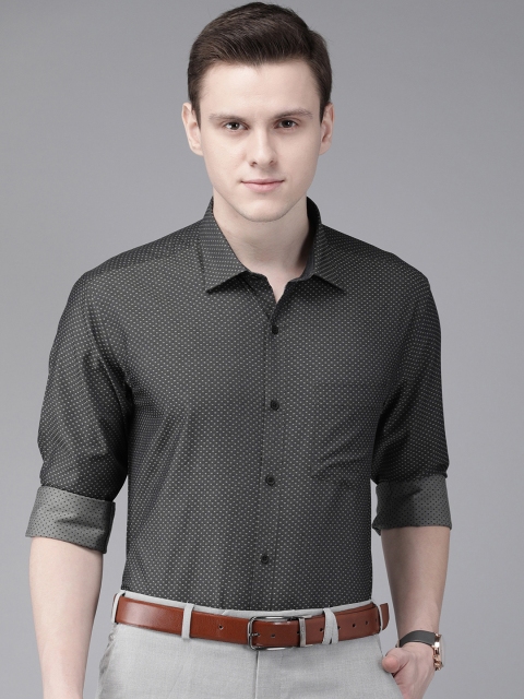 

Park Avenue Men Charcoal Grey Slim Fit Self Design Formal Shirt
