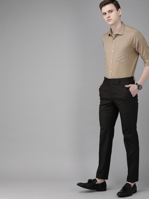 

Park Avenue Men Brown Regular Fit Solid Party Shirt