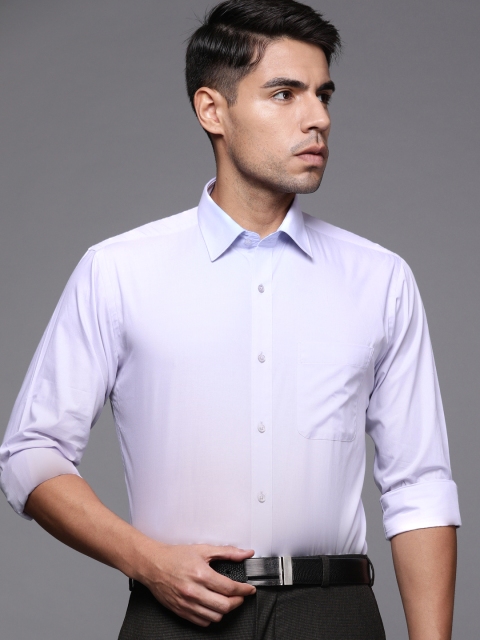 

Raymond Men Lavender Slim Fit Solid Formal Shirt