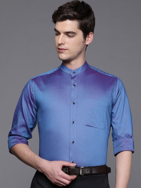 

Raymond Men Violet Contemporary Fit Solid Party Shirt