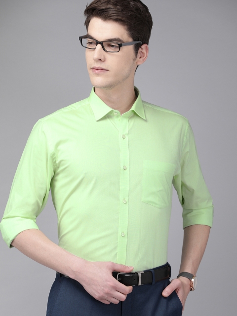 

Park Avenue Men Lime Green Slim Fit Solid Formal Shirt