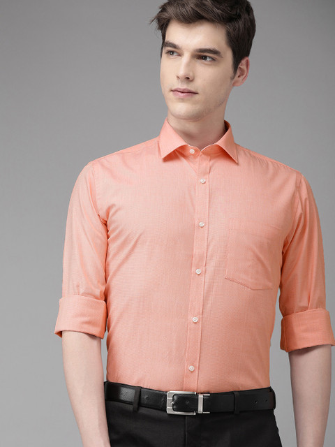 

Park Avenue Men Orange Slim Fit Solid Formal Shirt