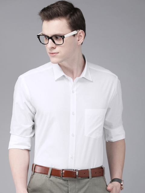 

Park Avenue Men White Slim Fit Solid Formal Shirt