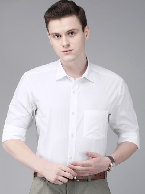 

Park Avenue Men White Regular Fit Solid Formal Shirt