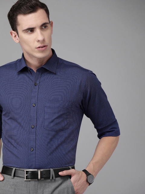 

Park Avenue Men Navy Blue Slim Fit Solid Formal Shirt