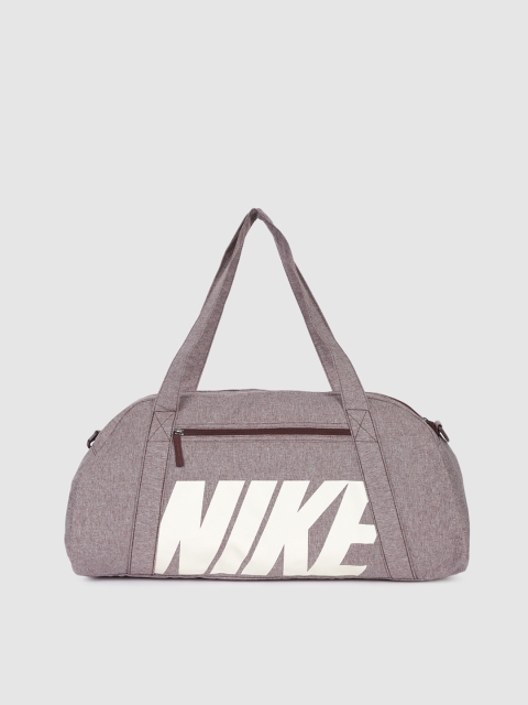 

Nike Women Beige & White Printed Gym Club Training Duffel Bag