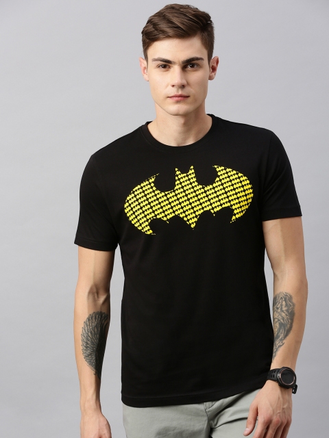 

Huetrap Batman Men Black Round Neck Pure Cotton T-shirt