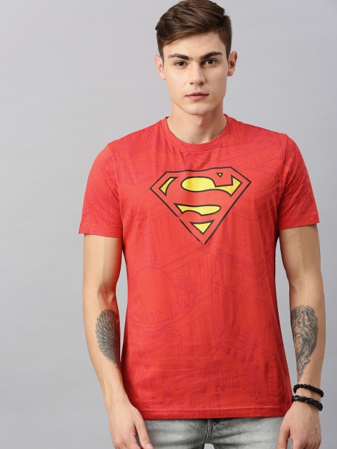 

Huetrap Superman Men Red Round Neck Pure Cotton T-shirt
