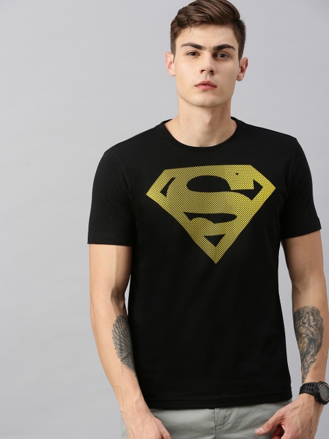 

Huetrap Superman Men Black Round Neck T-shirt